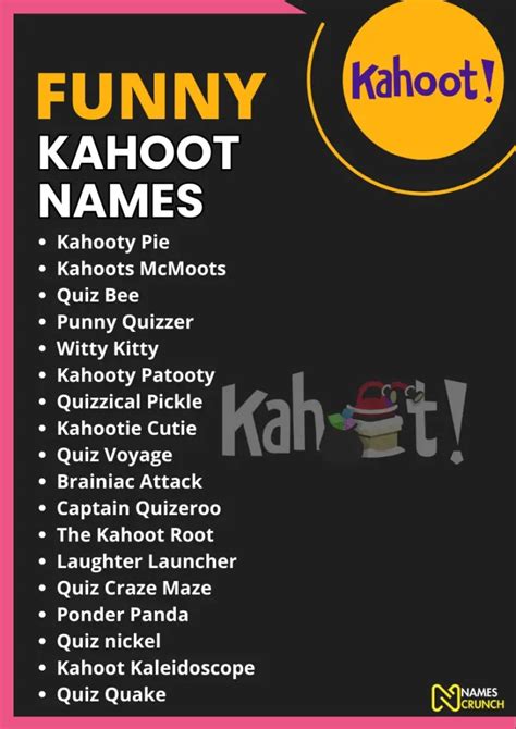 die besten kahoot namen|lustige namen für kahoot.